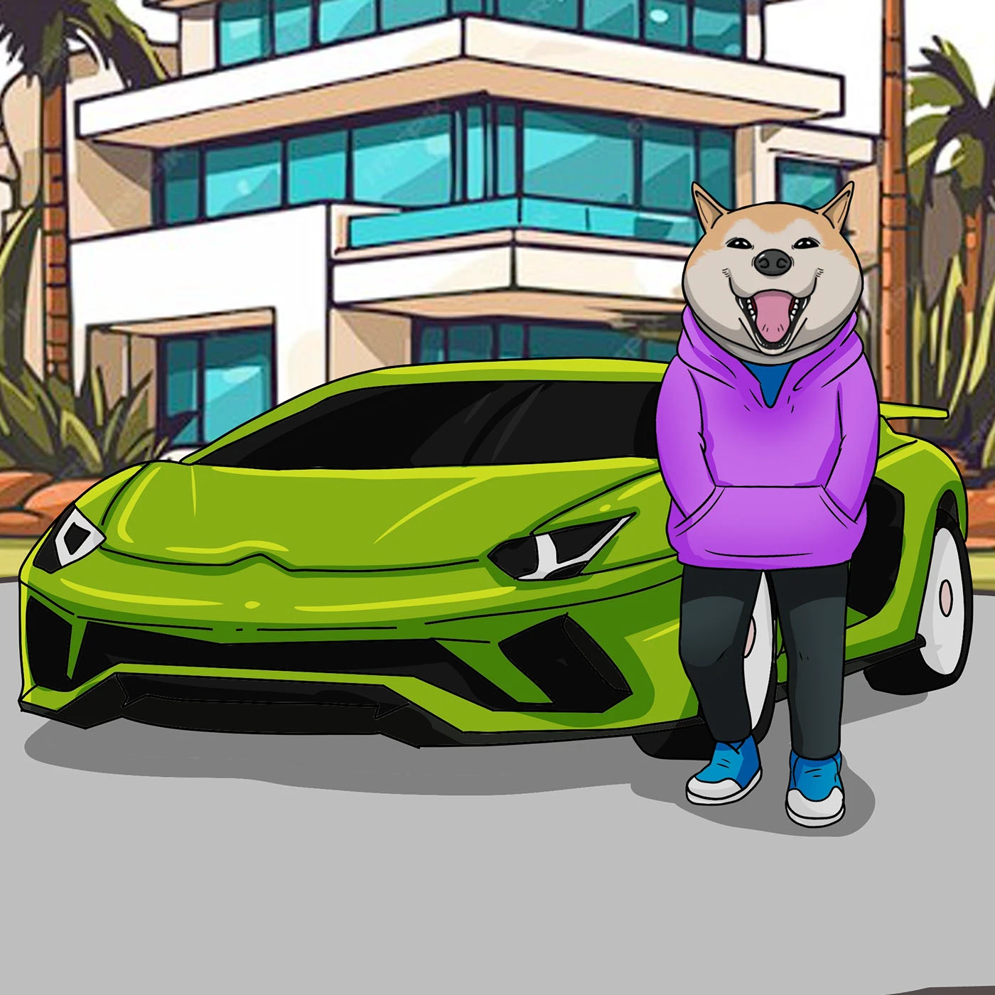 Kabosu with lambo